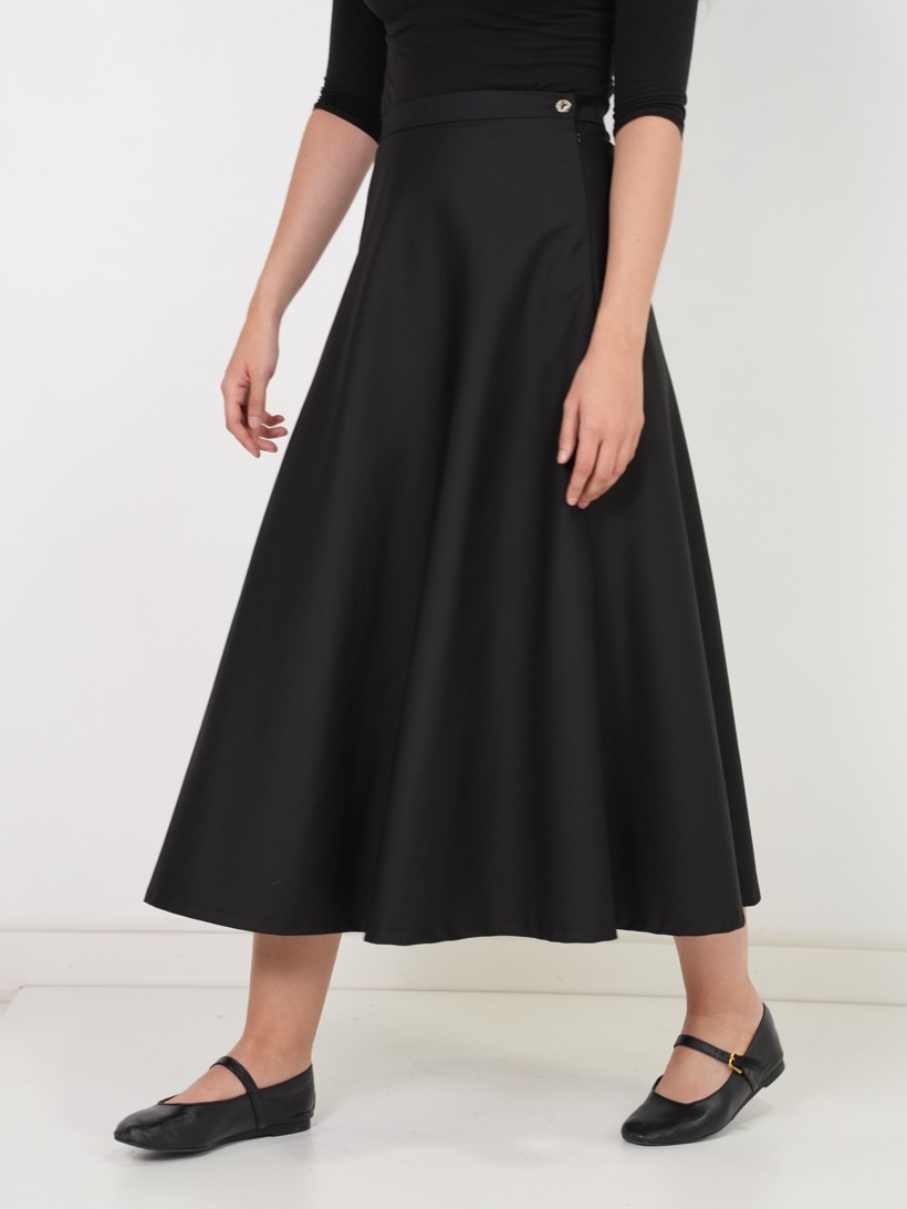 Full maxi in black denim