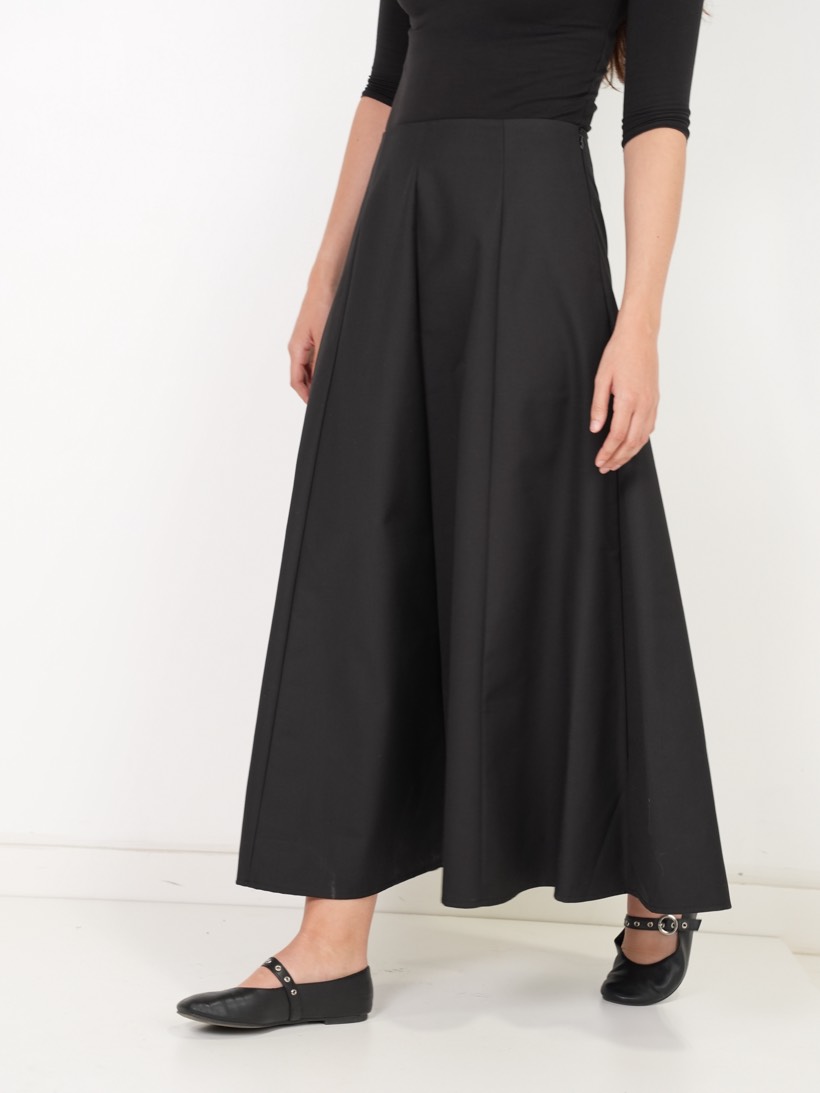 Volume maxi in black taffeta