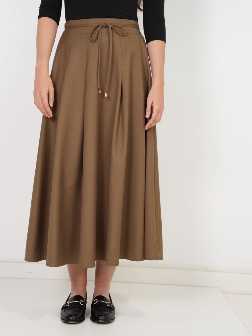 Drawstring maxi in camel