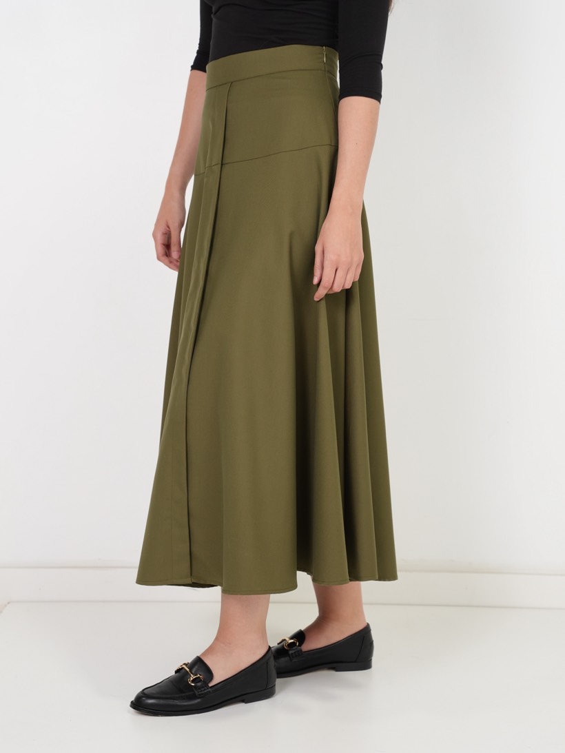 A-line maxi in olive