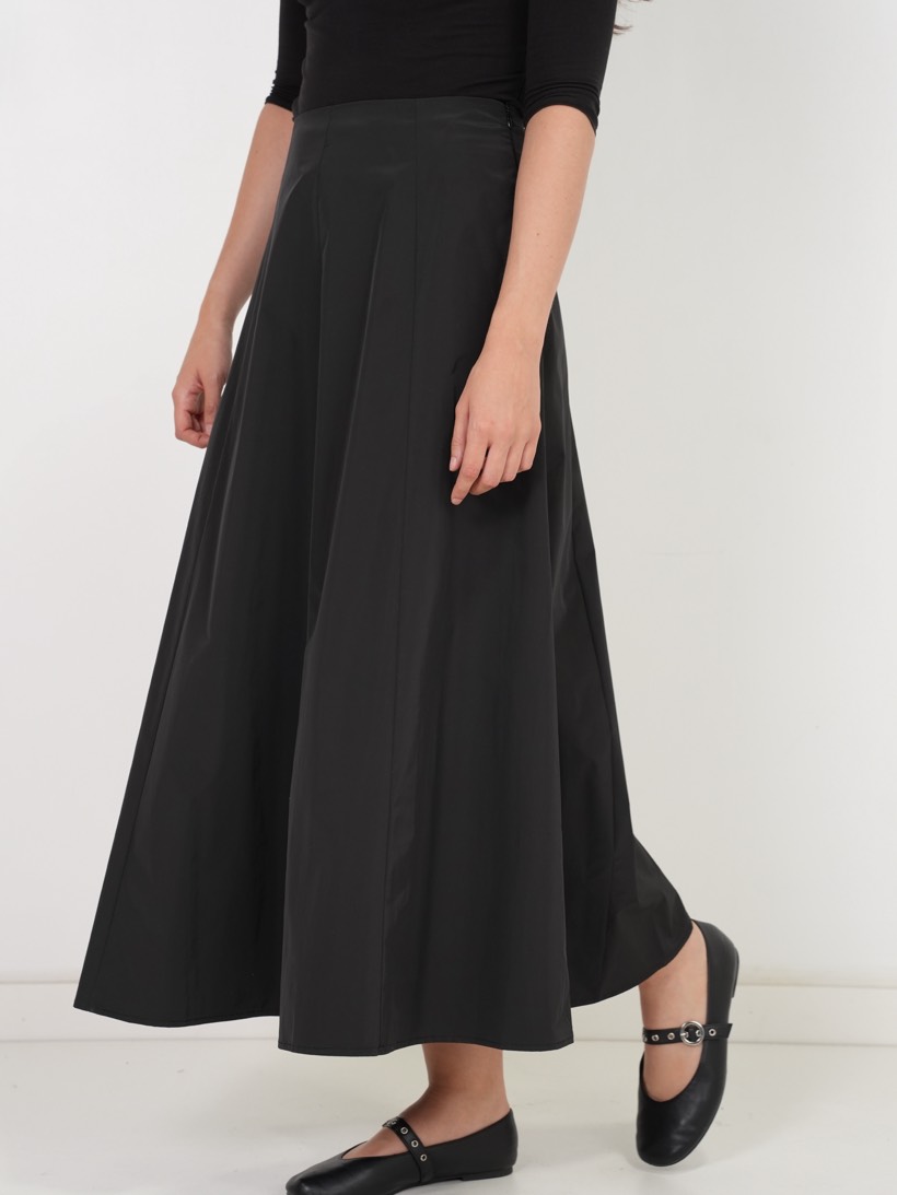 Flared maxi in charcoal